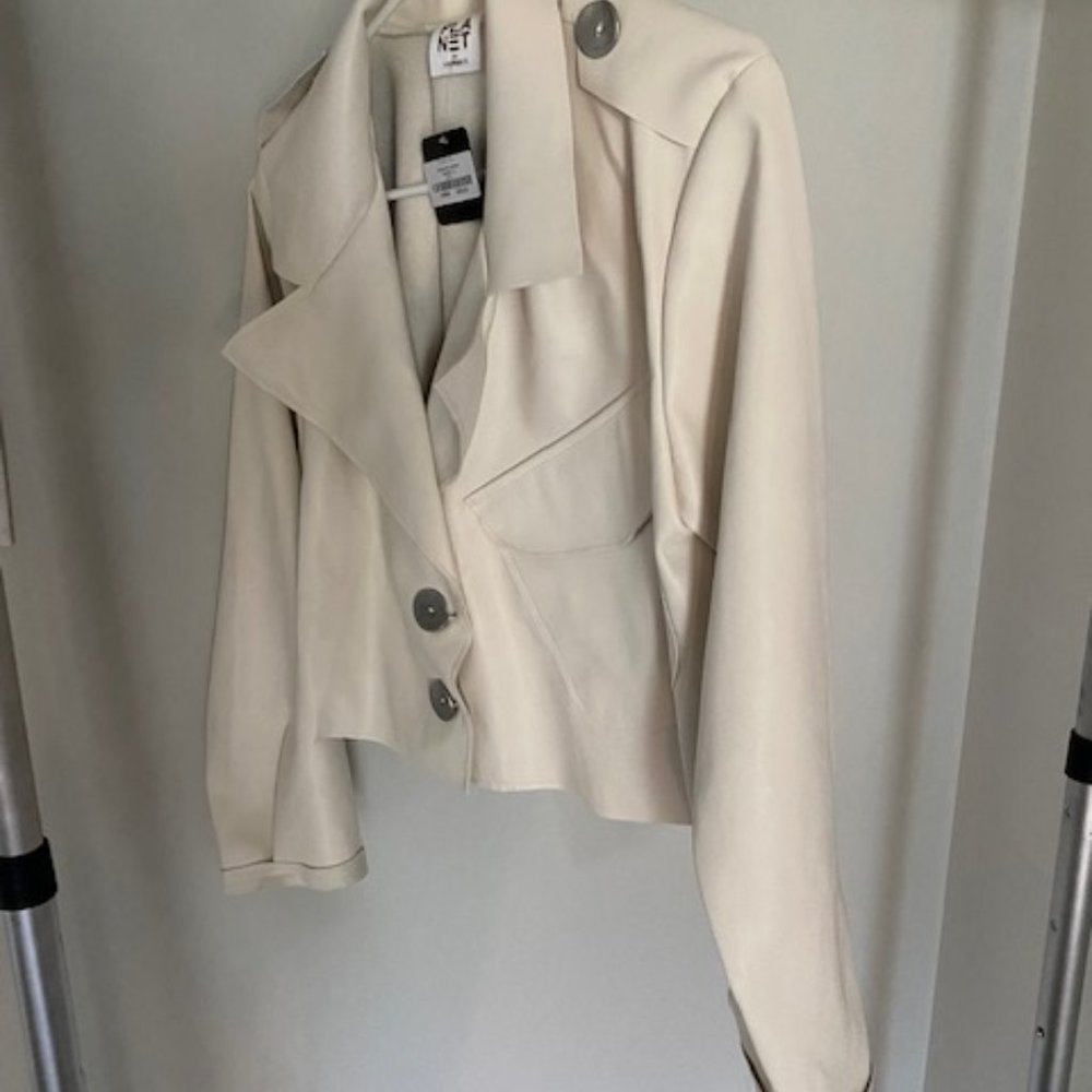PLANET by Lauren G - Faux leather short jacket - Vanilla / Bone color - size 1